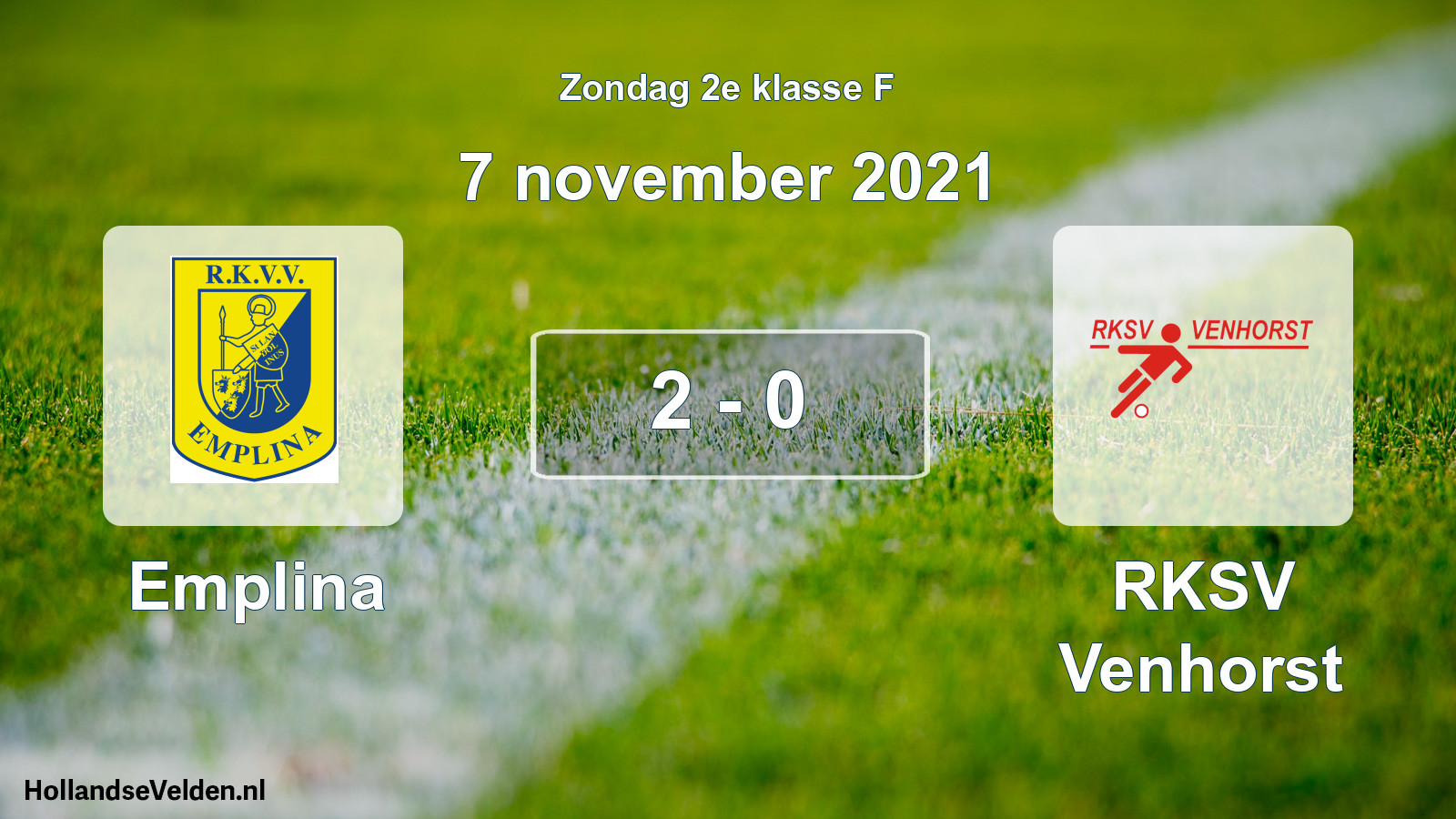 Total number of matches played: Emplina - RKSV Venhorst 2 - 0 (7 November 2021)