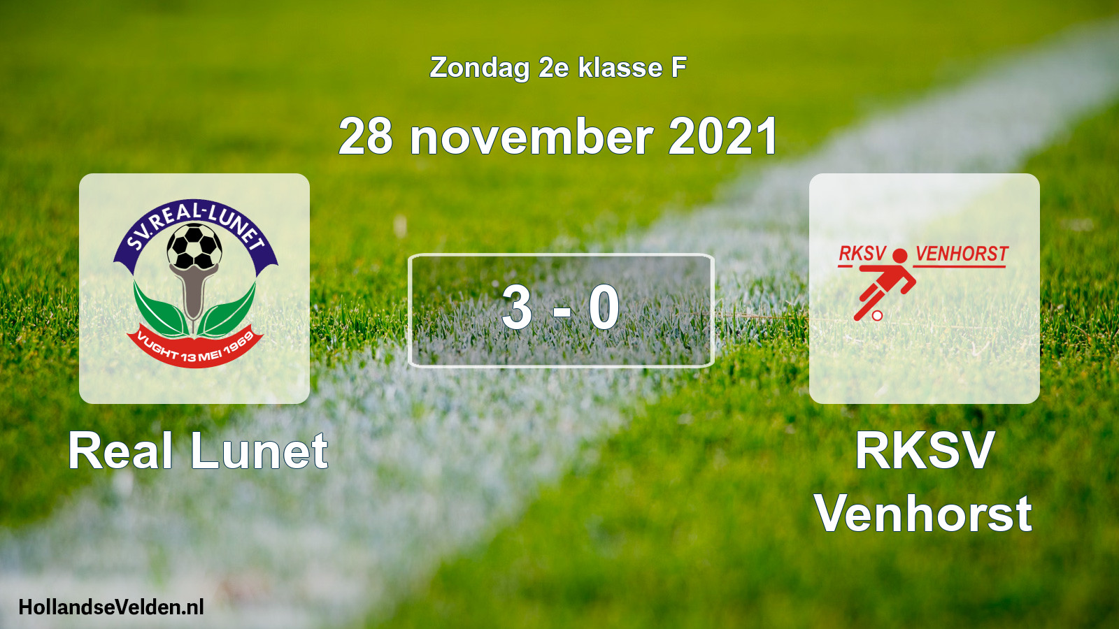 Total number of matches played: Real Lunet - RKSV Venhorst 3 - 0 (28 November 2021)