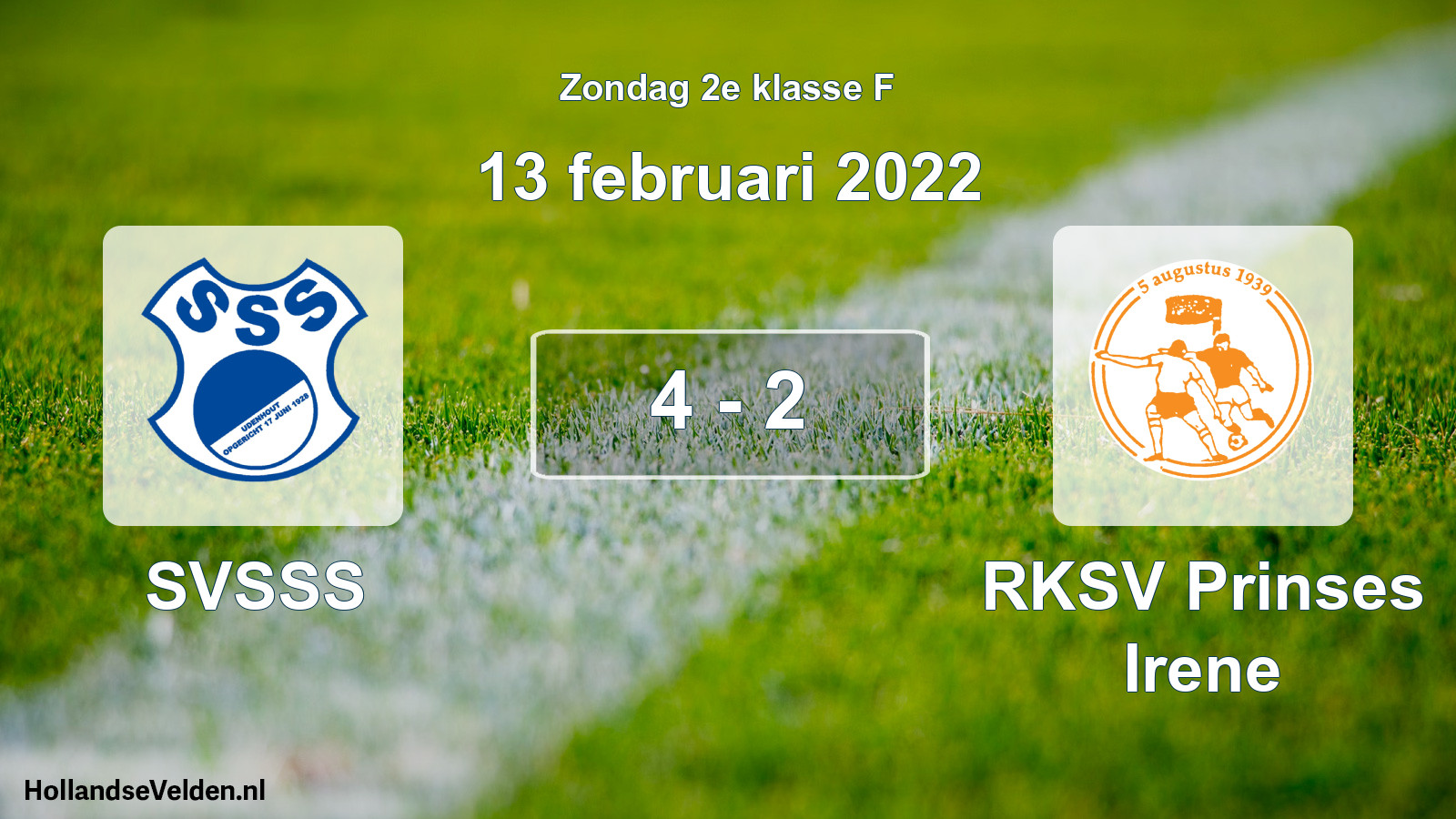 Total number of matches played: SVSSS - RKSV Prinses Irene 4 - 2 (13 February 2022)