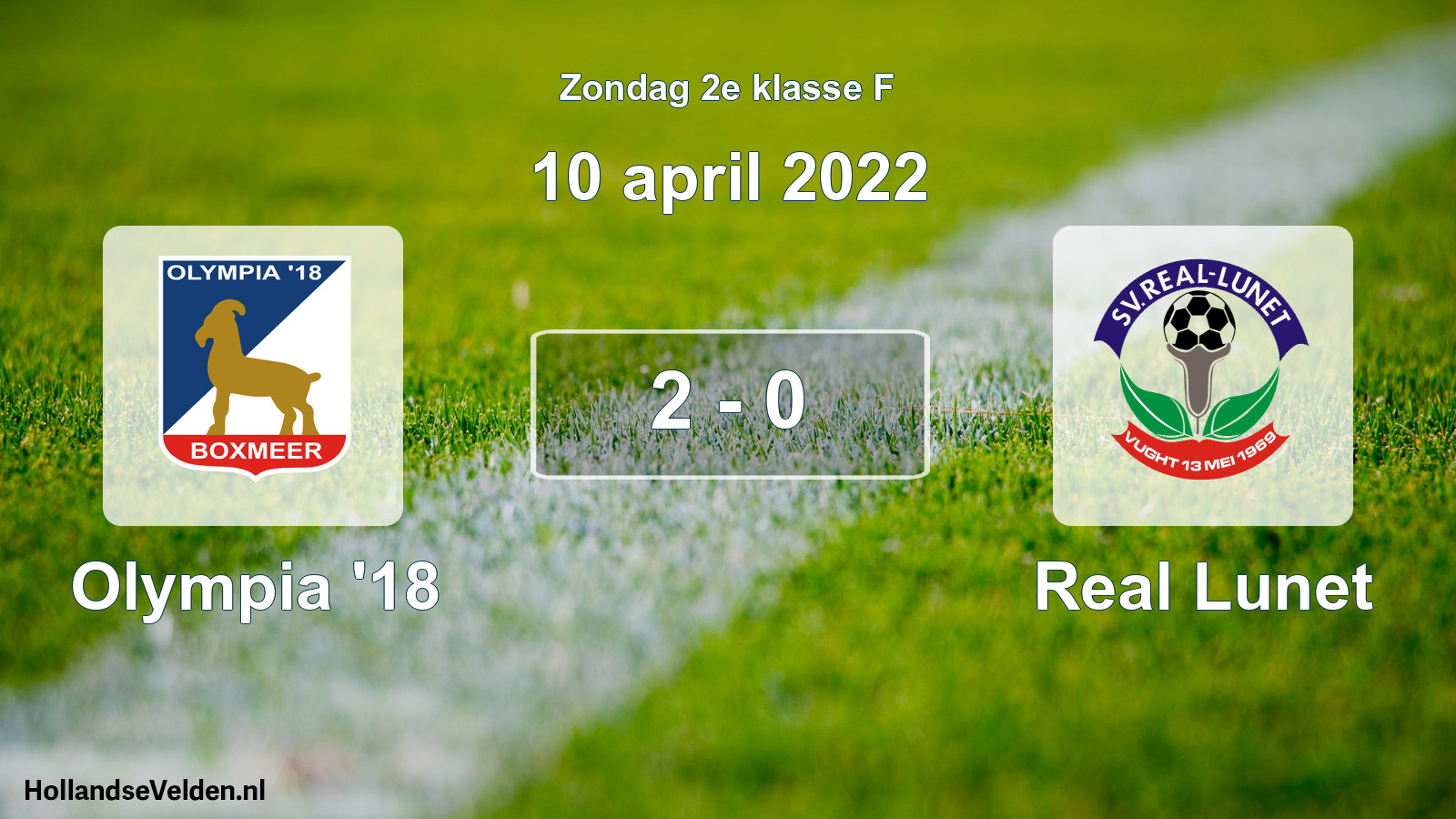 Total number of matches played: Olympia '18 - Real Lunet 2 - 0 (10 April 2022)