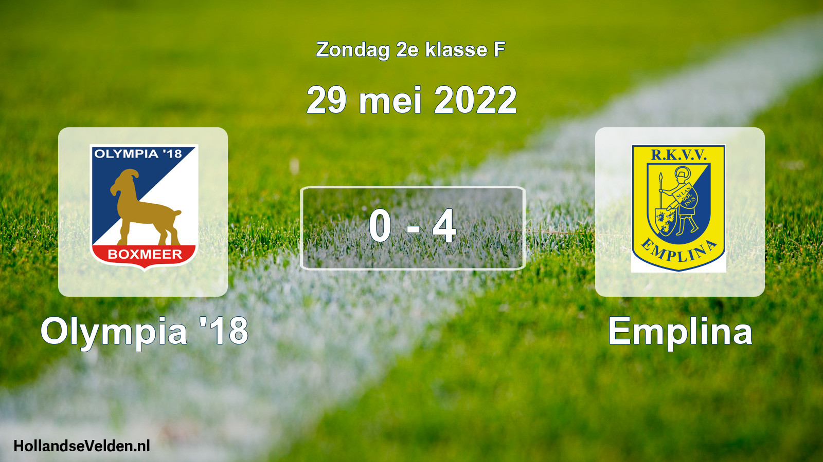 Total number of matches played: Olympia '18 - Emplina 0 - 4 (29 May 2022)