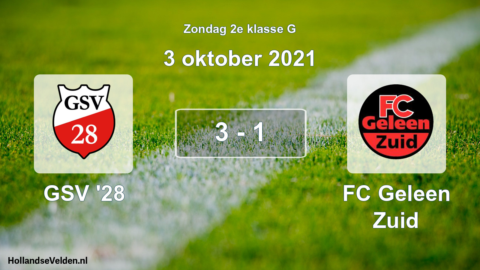 Total number of matches played: GSV '28 - FC Geleen Zuid 3 - 1 (3 October 2021)