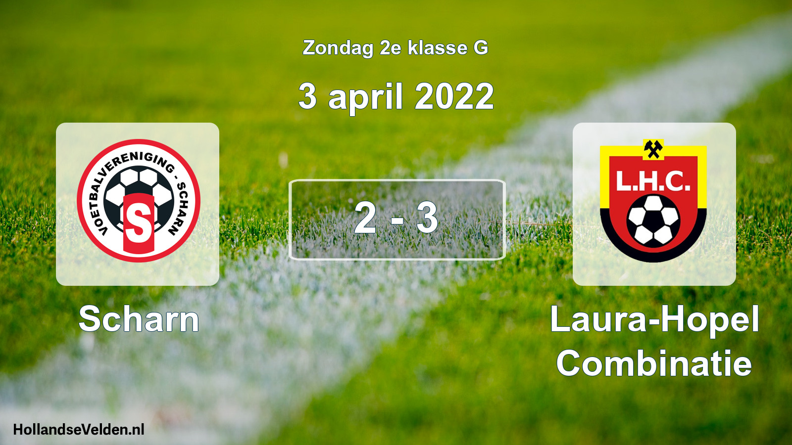 Total number of matches played: Scharn - Laura-Hopel Combinatie 2 - 3 (3 April 2022)