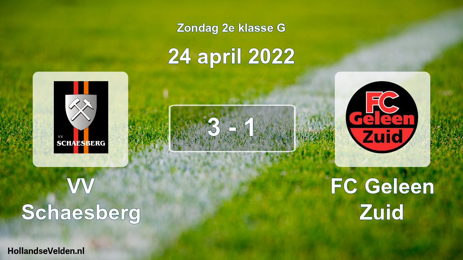 Total number of matches played: VV Schaesberg - FC Geleen Zuid 3 - 1 (24 April 2022)