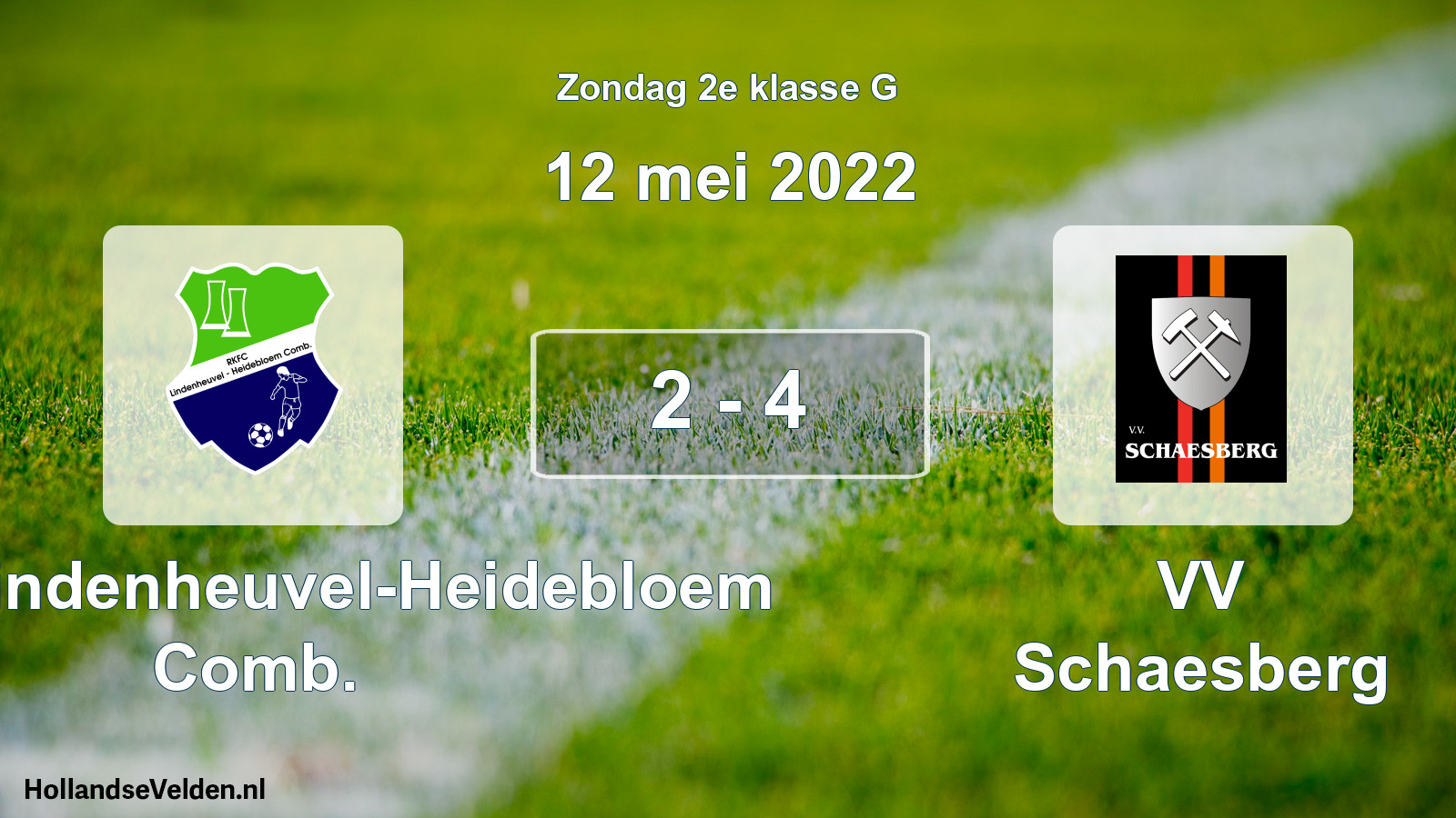 Total number of matches played: RKFC Lindenheuvel-Heidebloem Comb. - VV Schaesberg 2 - 4 (12 May 2022)