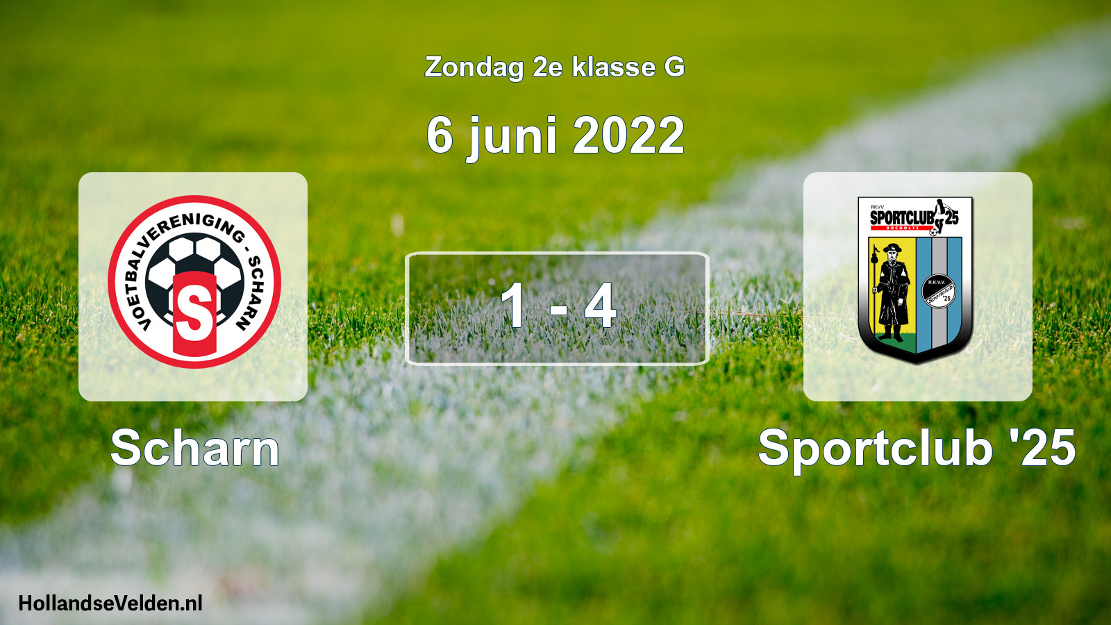 Total number of matches played: Scharn - Sportclub '25 1 - 4 (6 June 2022)
