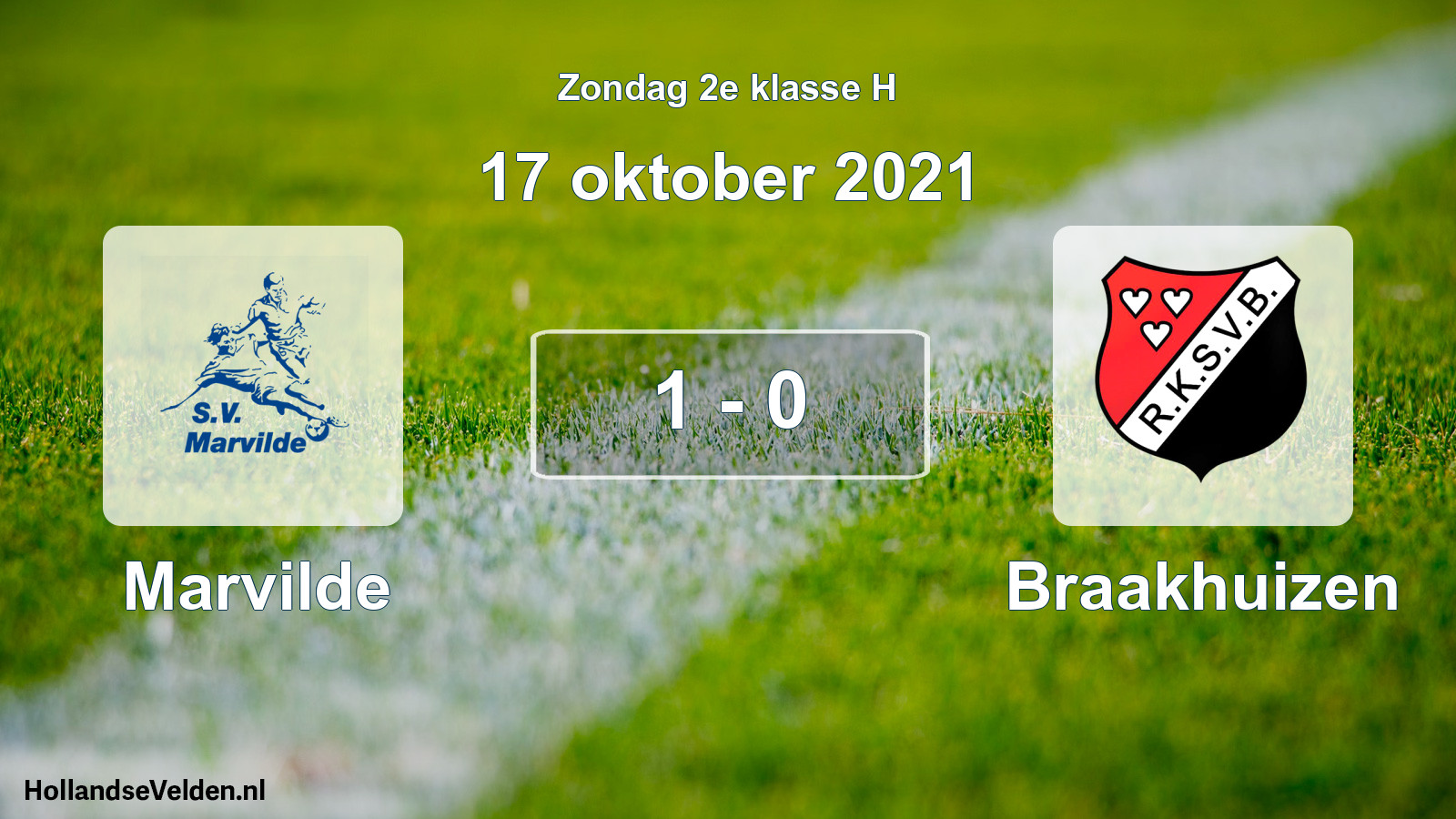 Total number of matches played: Marvilde - Braakhuizen 1 - 0 (17 October 2021)