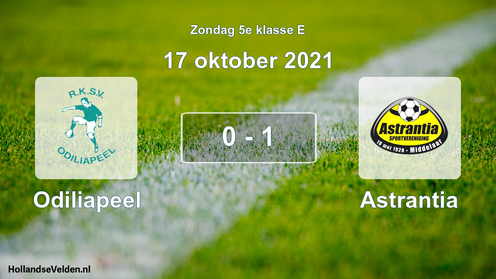 Total number of matches played: Odiliapeel - Astrantia 0 - 1 (17 October 2021)