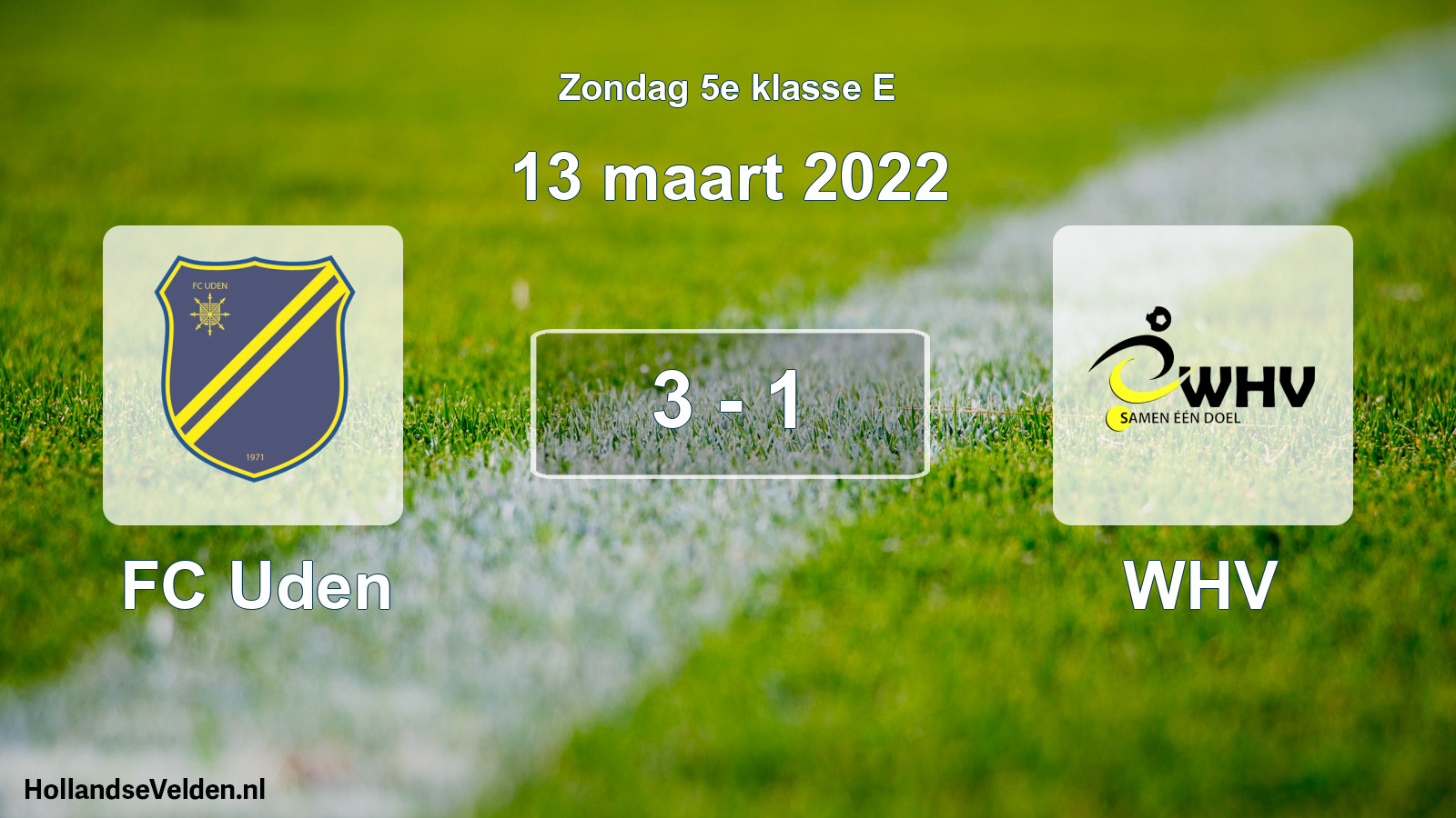 Total number of matches played: FC Uden - WHV 3 - 1 (13 March 2022)