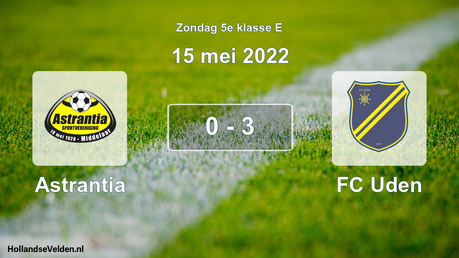Total number of matches played: Astrantia - FC Uden 0 - 3 (15 May 2022)