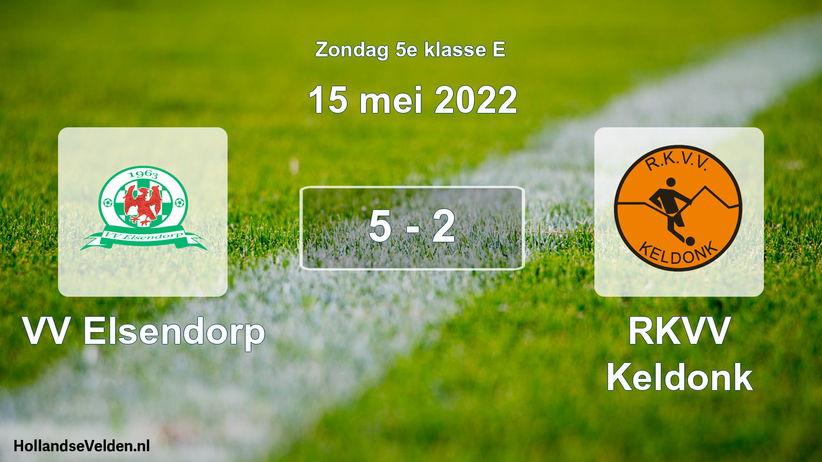 Total number of matches played: VV Elsendorp - RKVV Keldonk 5 - 2 (15 May 2022)