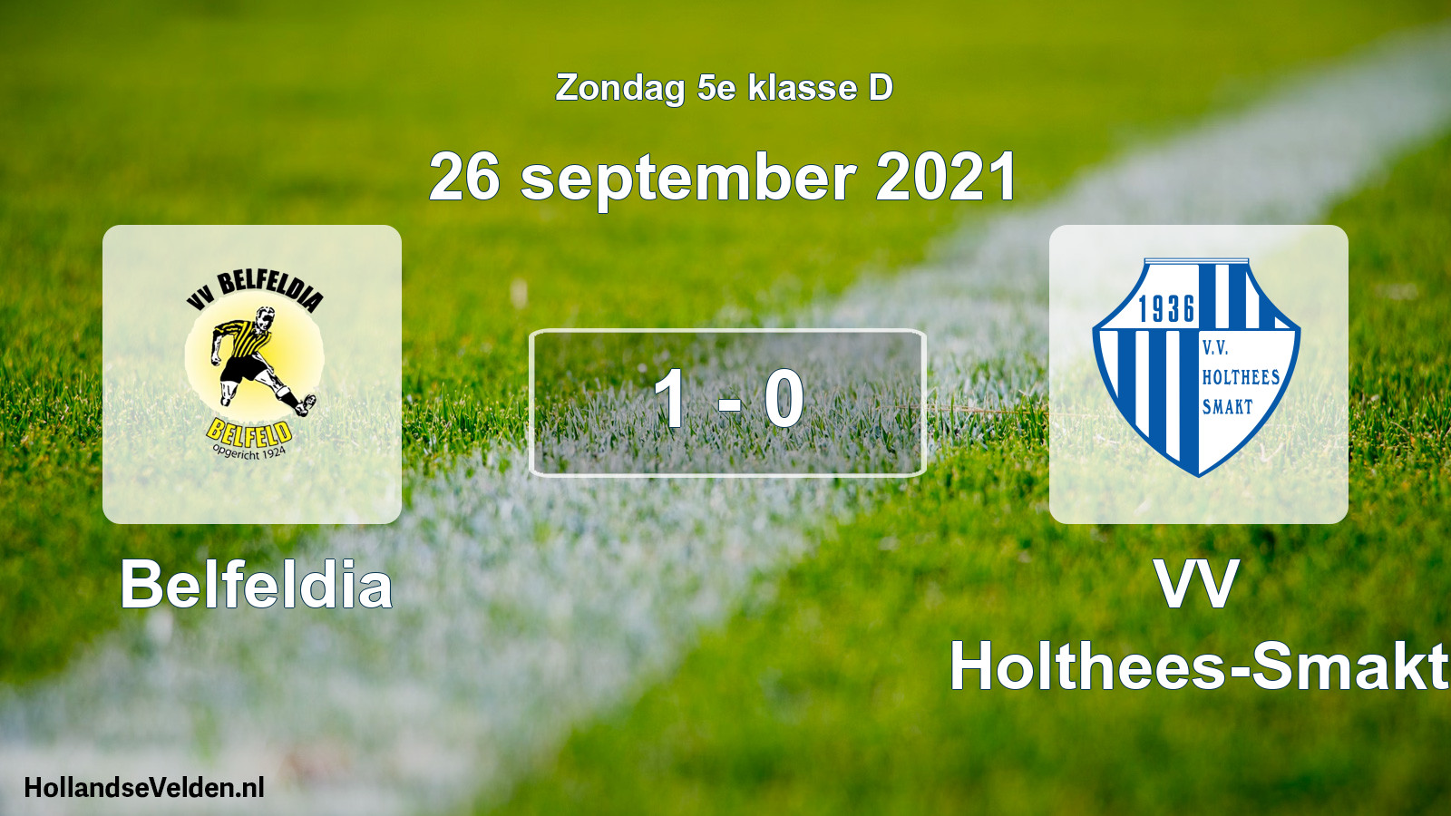 Total number of matches played: Belfeldia - VV Holthees-Smakt 1 - 0 (26 September 2021)