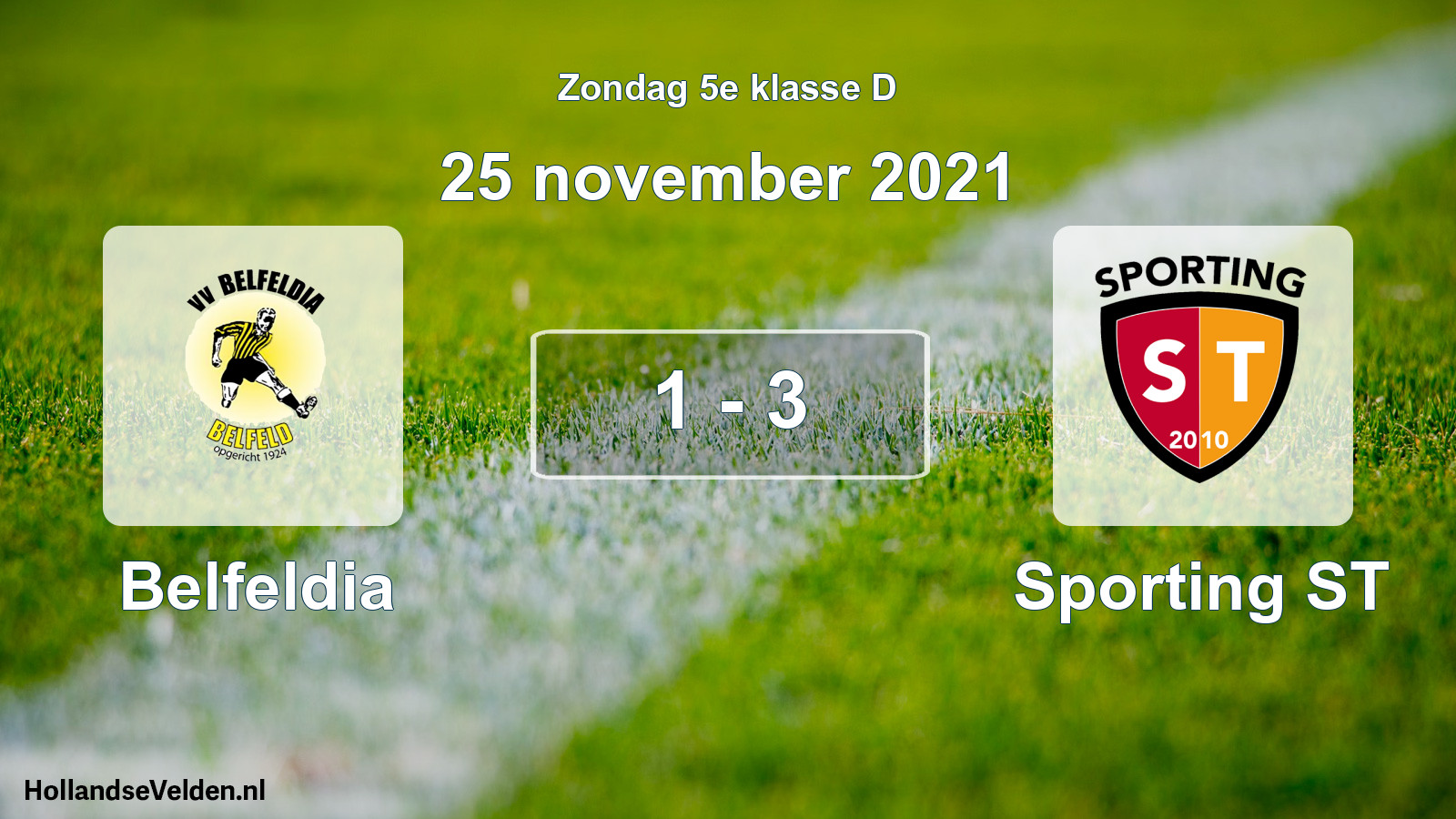 Total number of matches played: Belfeldia - Sporting ST 1 - 3 (25 November 2021)