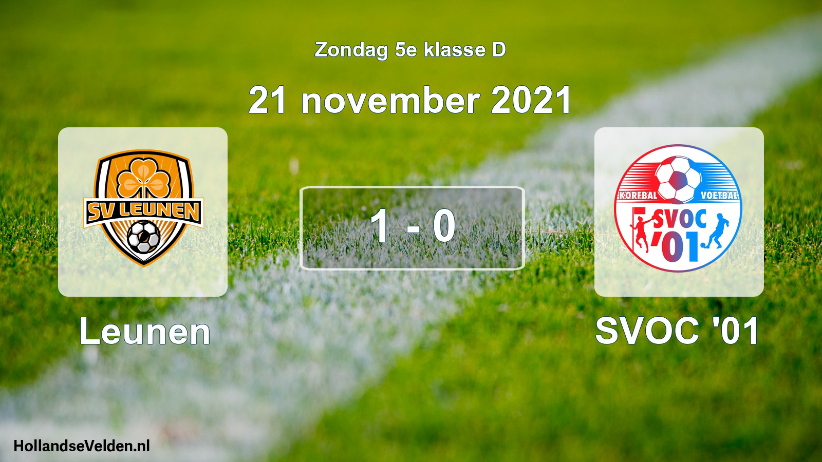Total number of matches played: Leunen - SVOC '01 1 - 0 (21 November 2021)