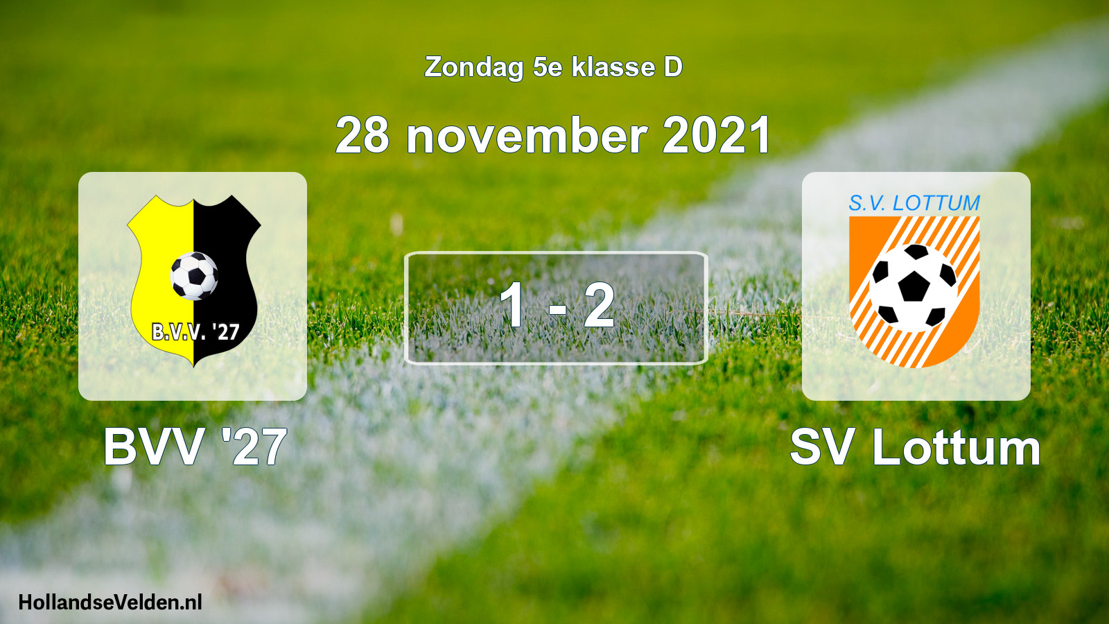 Total number of matches played: BVV '27 - SV Lottum 1 - 2 (28 November 2021)