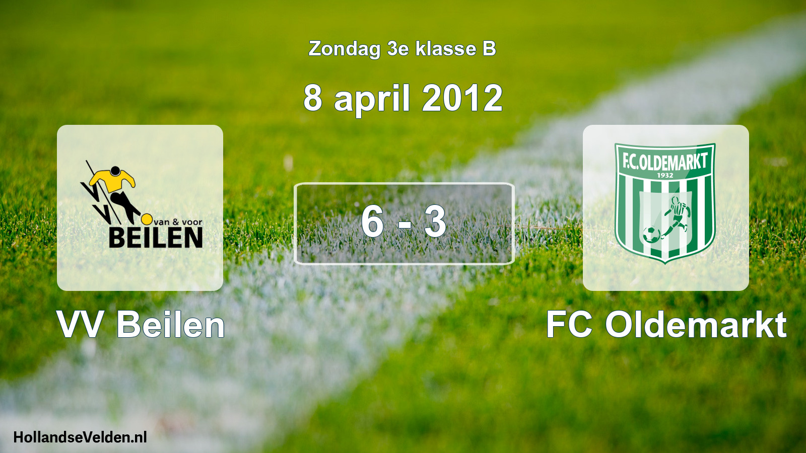 Total number of matches played: VV Beilen - FC Oldemarkt 6 - 3 (8 April 2012)