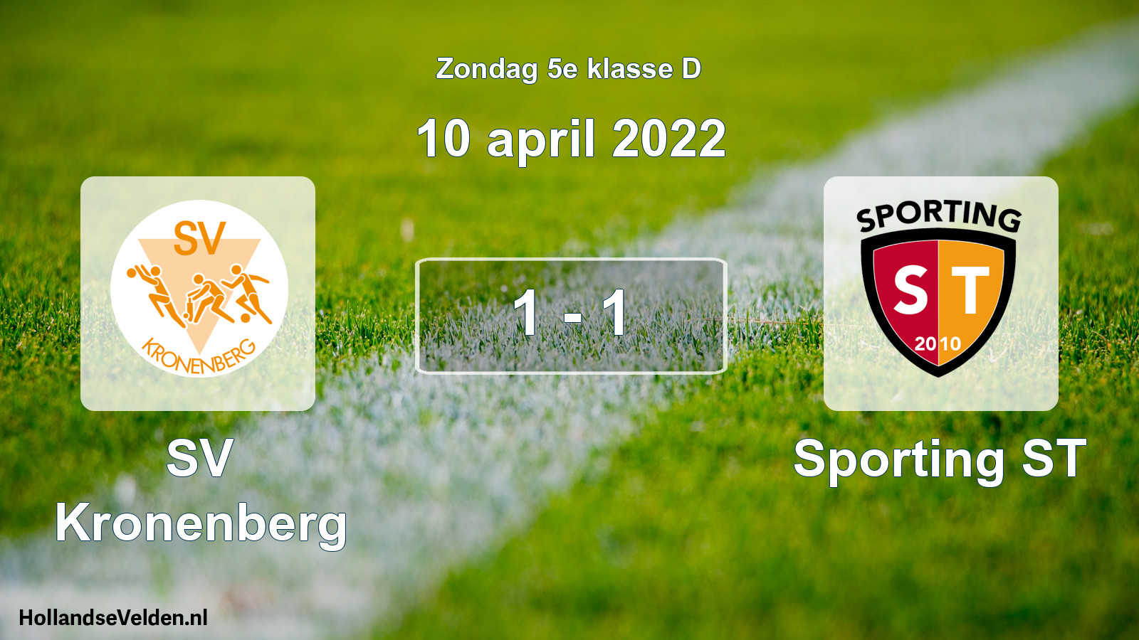 Total number of matches played: SV Kronenberg - Sporting ST 1 - 1 (10 April 2022)