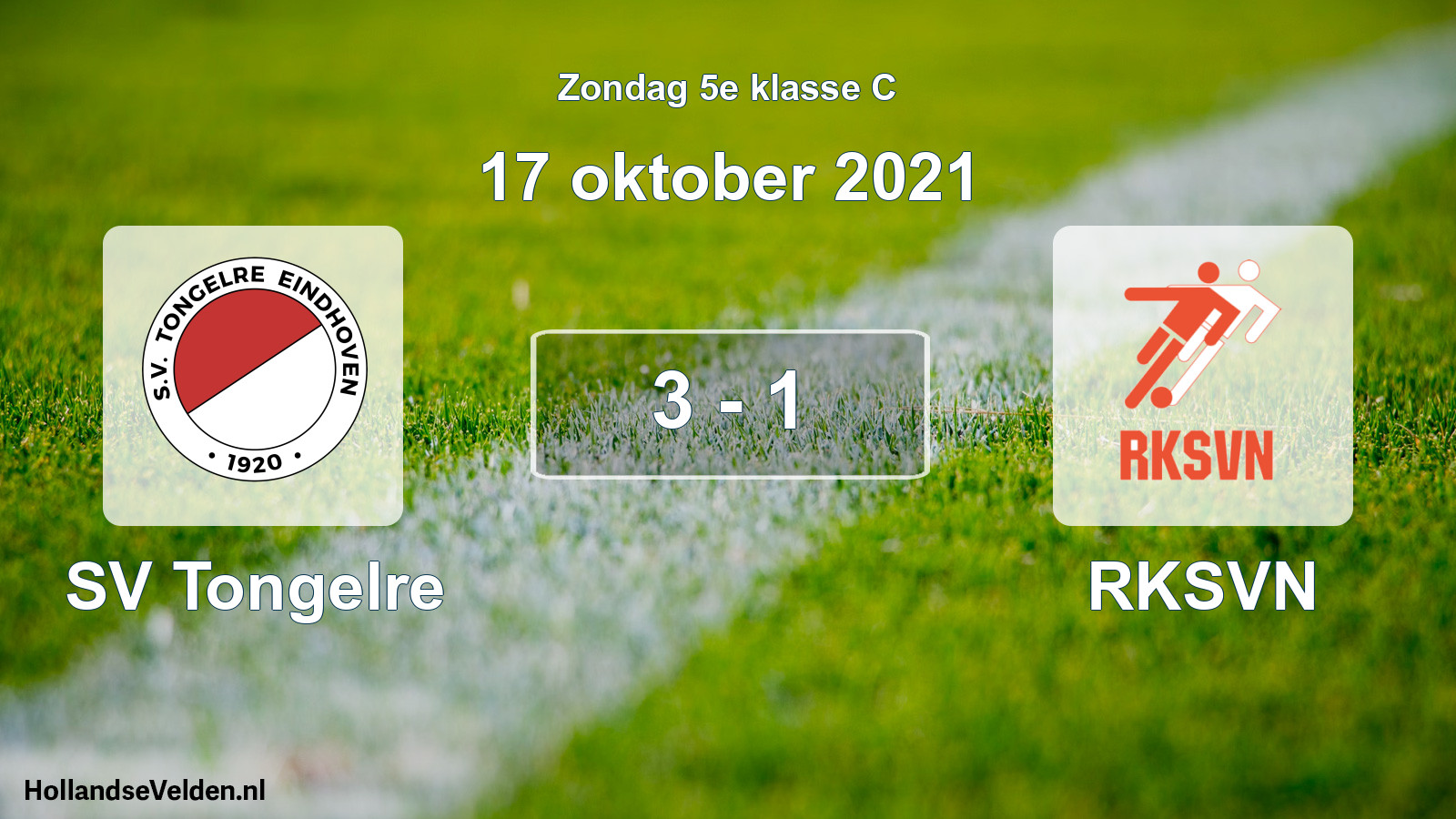Total number of matches played: SV Tongelre - RKSVN 3 - 1 (17 October 2021)