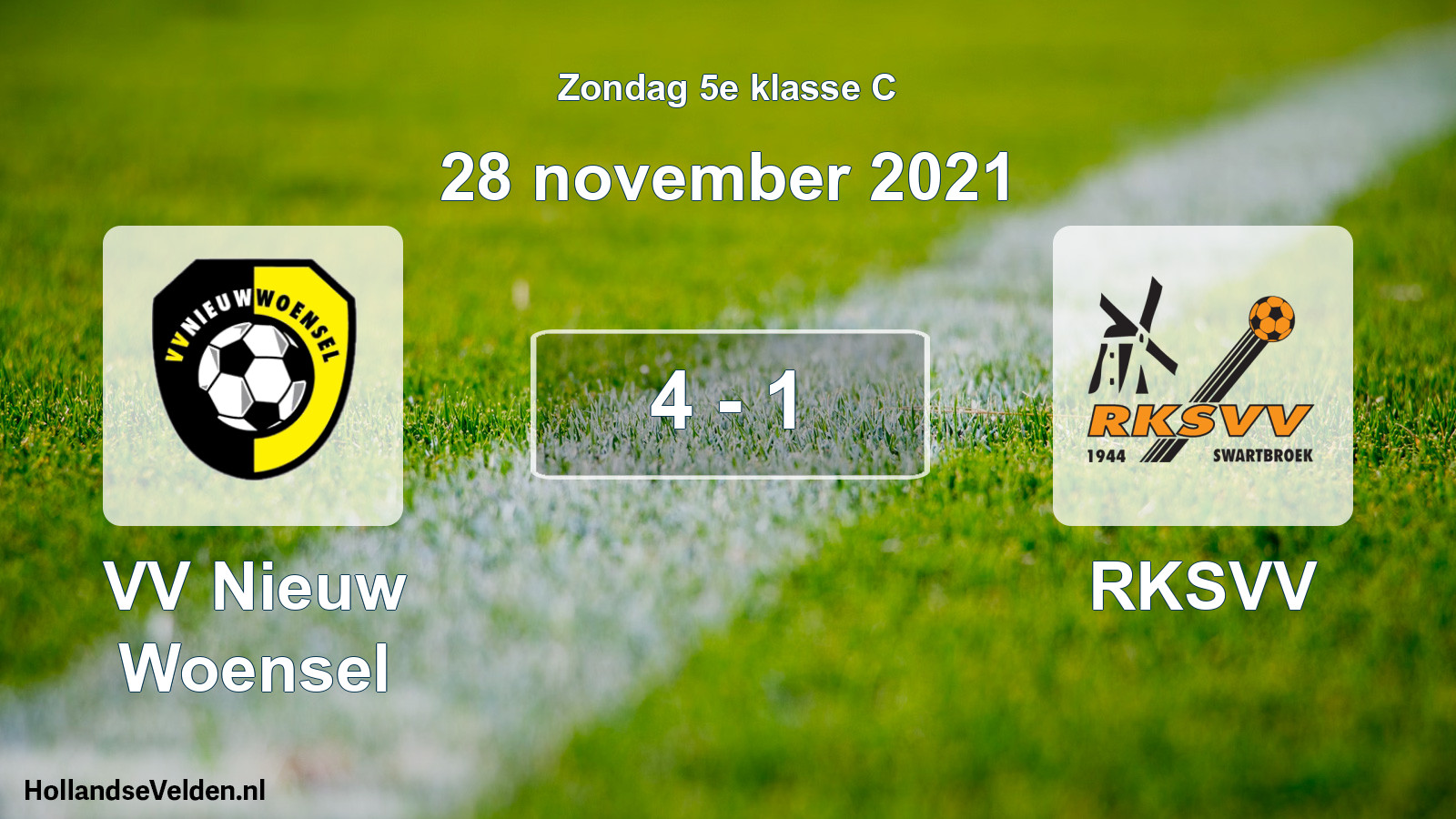 Total number of matches played: VV Nieuw Woensel - RKSVV 4 - 1 (28 November 2021)