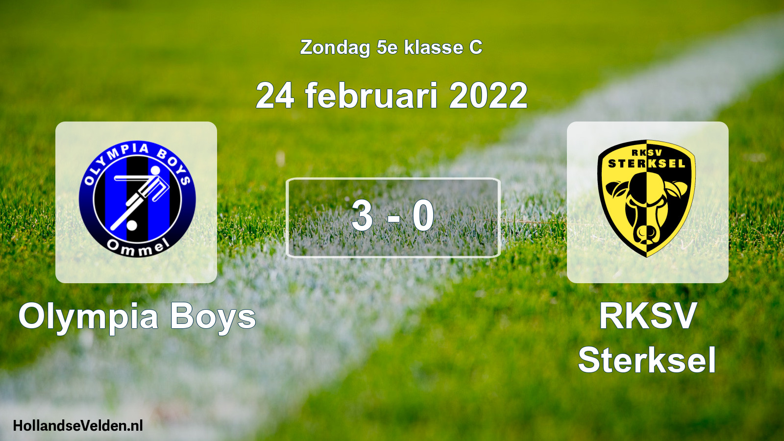 Total number of matches played: Olympia Boys - RKSV Sterksel 3 - 0 (24 February 2022)