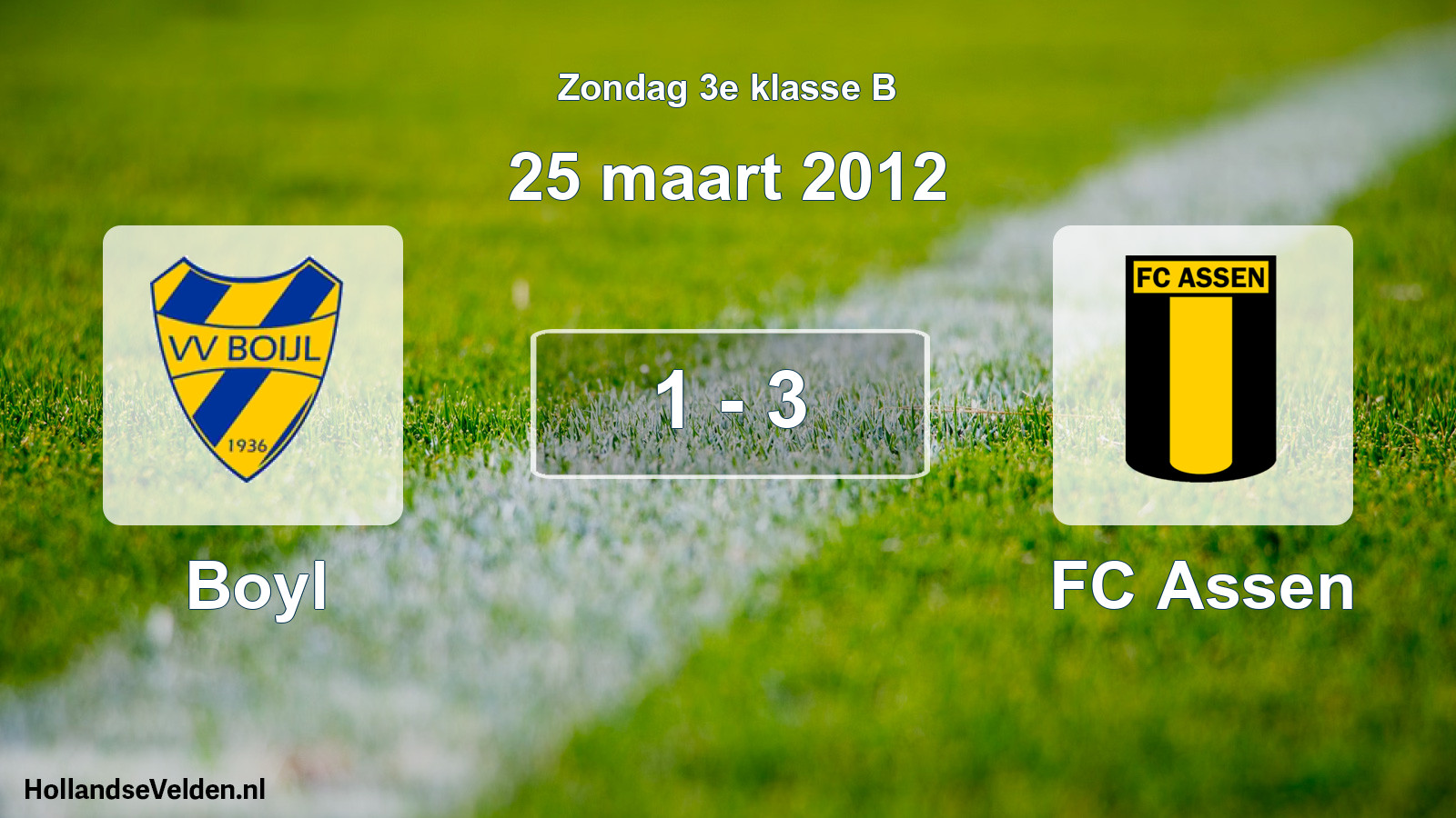 Total number of matches played: Boyl - FC Assen 1 - 3 (25 March 2012)