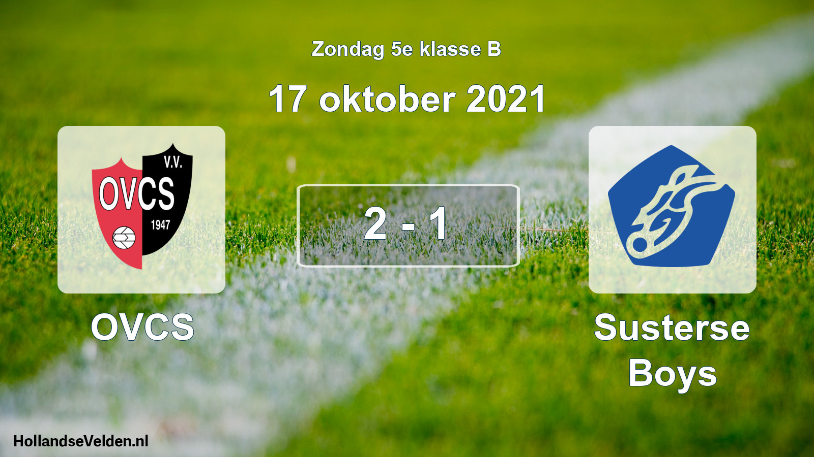 Total number of matches played: OVCS - Susterse Boys 2 - 1 (17 October 2021)