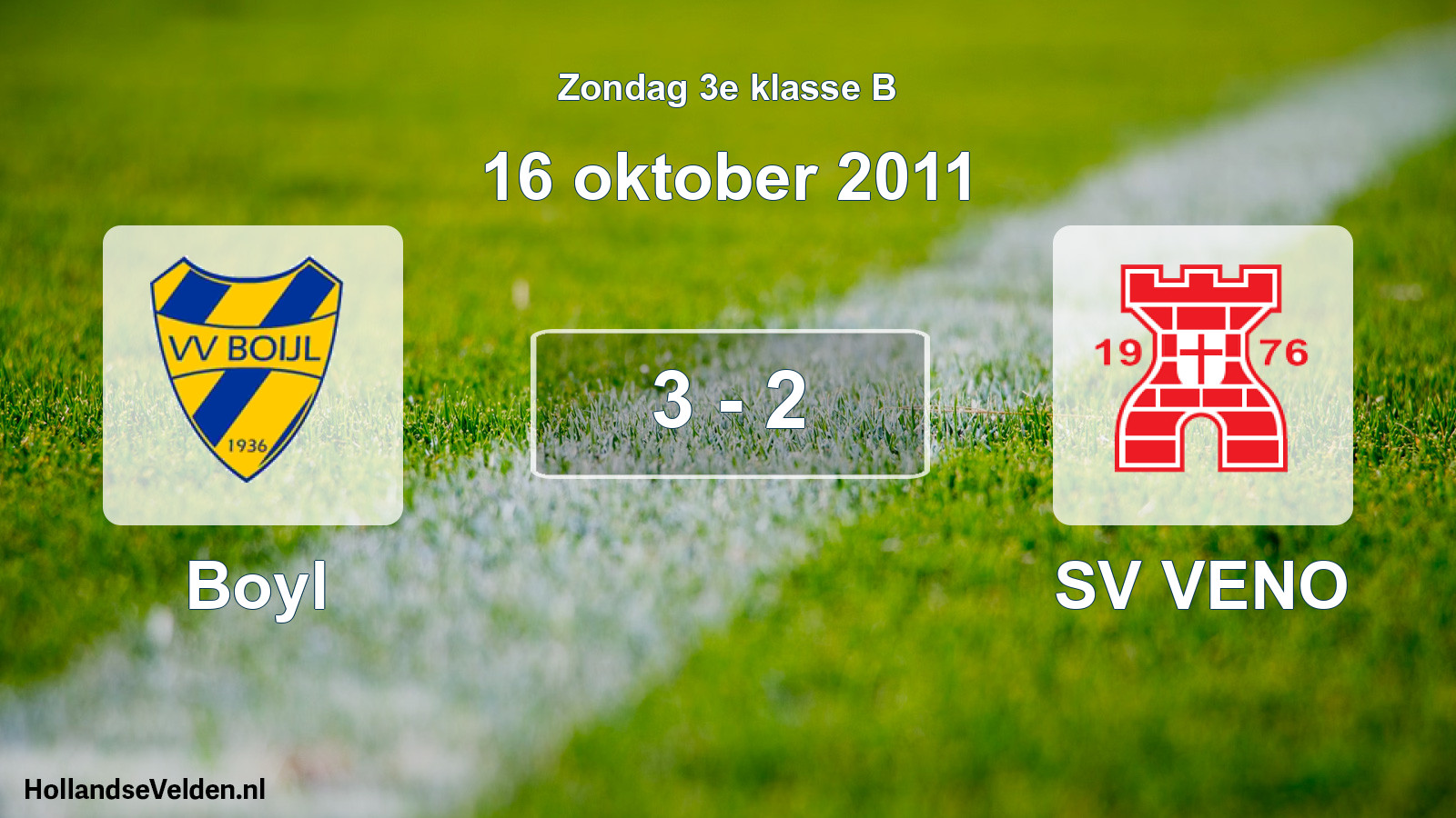 Total number of matches played: Boyl - SV VENO 3 - 2 (16 October 2011)