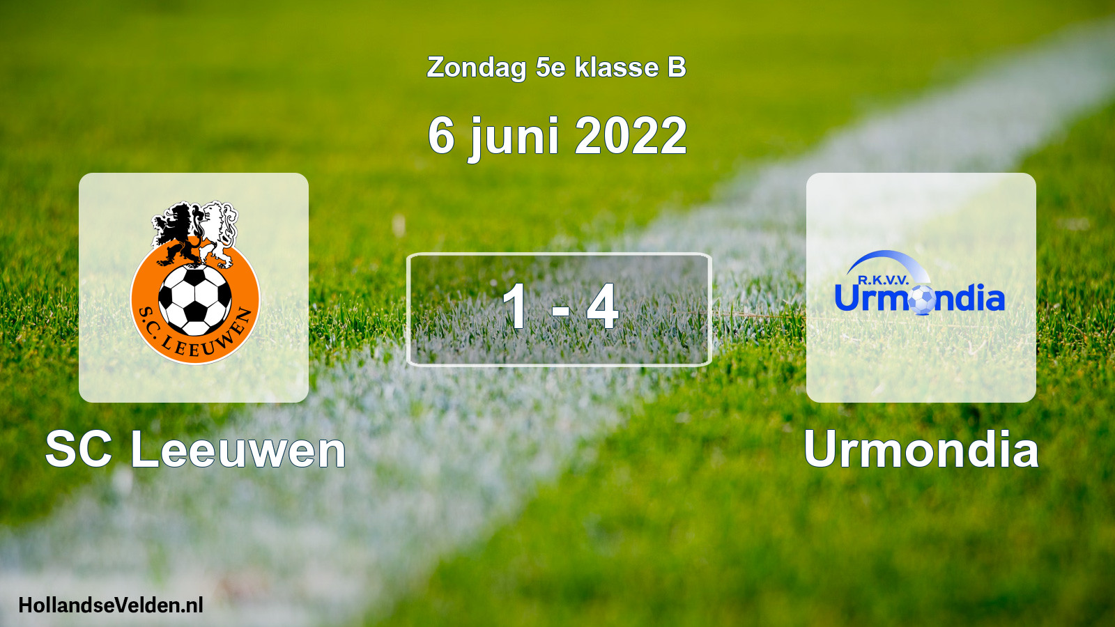 Total number of matches played: SC Leeuwen - Urmondia 1 - 4 (6 June 2022)