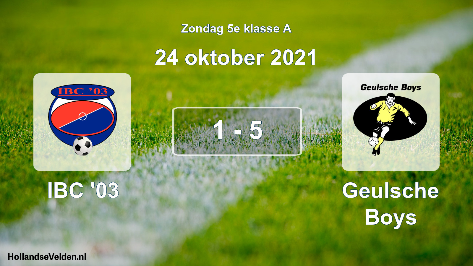 Total number of matches played: IBC '03 - Geulsche Boys 1 - 5 (24 October 2021)