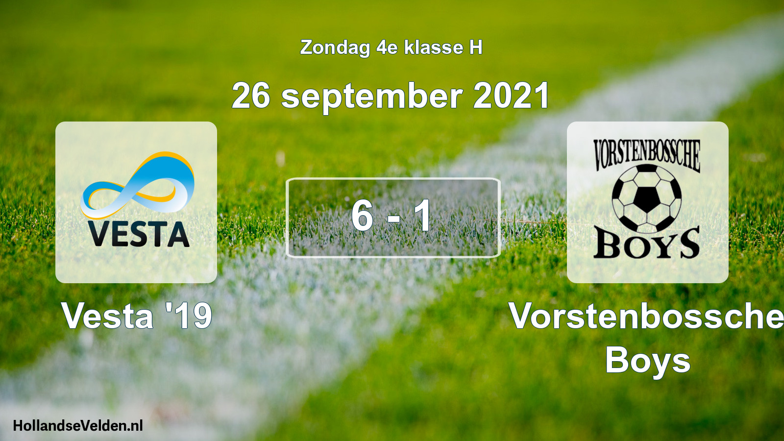 Total number of matches played: SSA Vesta '19 - Vorstenbossche Boys 6 - 1 (26 September 2021)