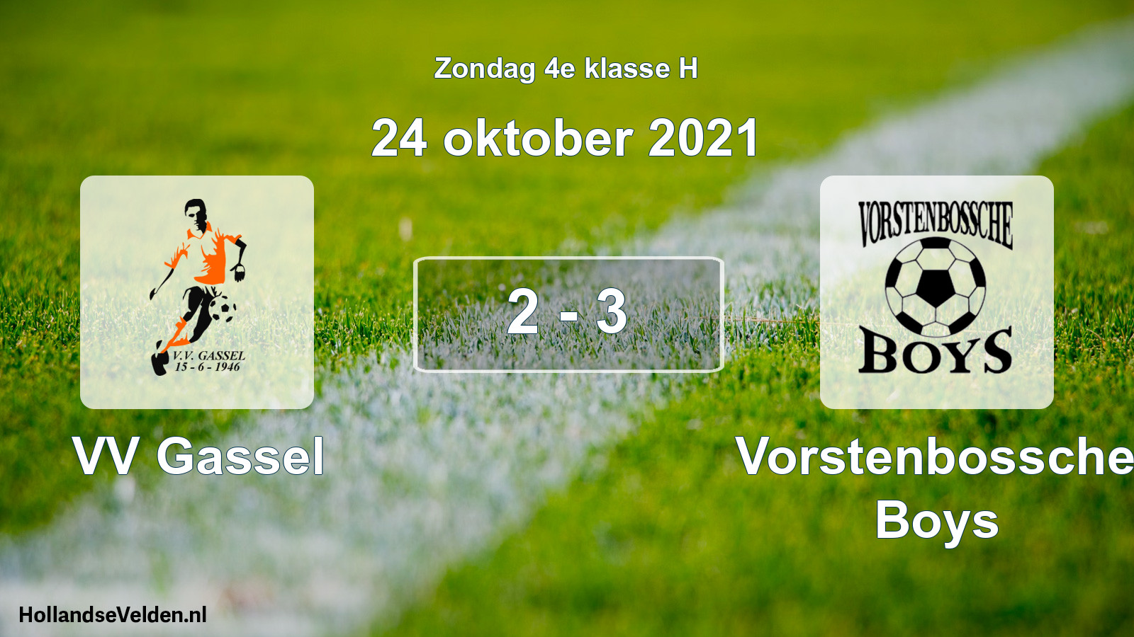Total number of matches played: VV Gassel - Vorstenbossche Boys 2 - 3 (24 October 2021)
