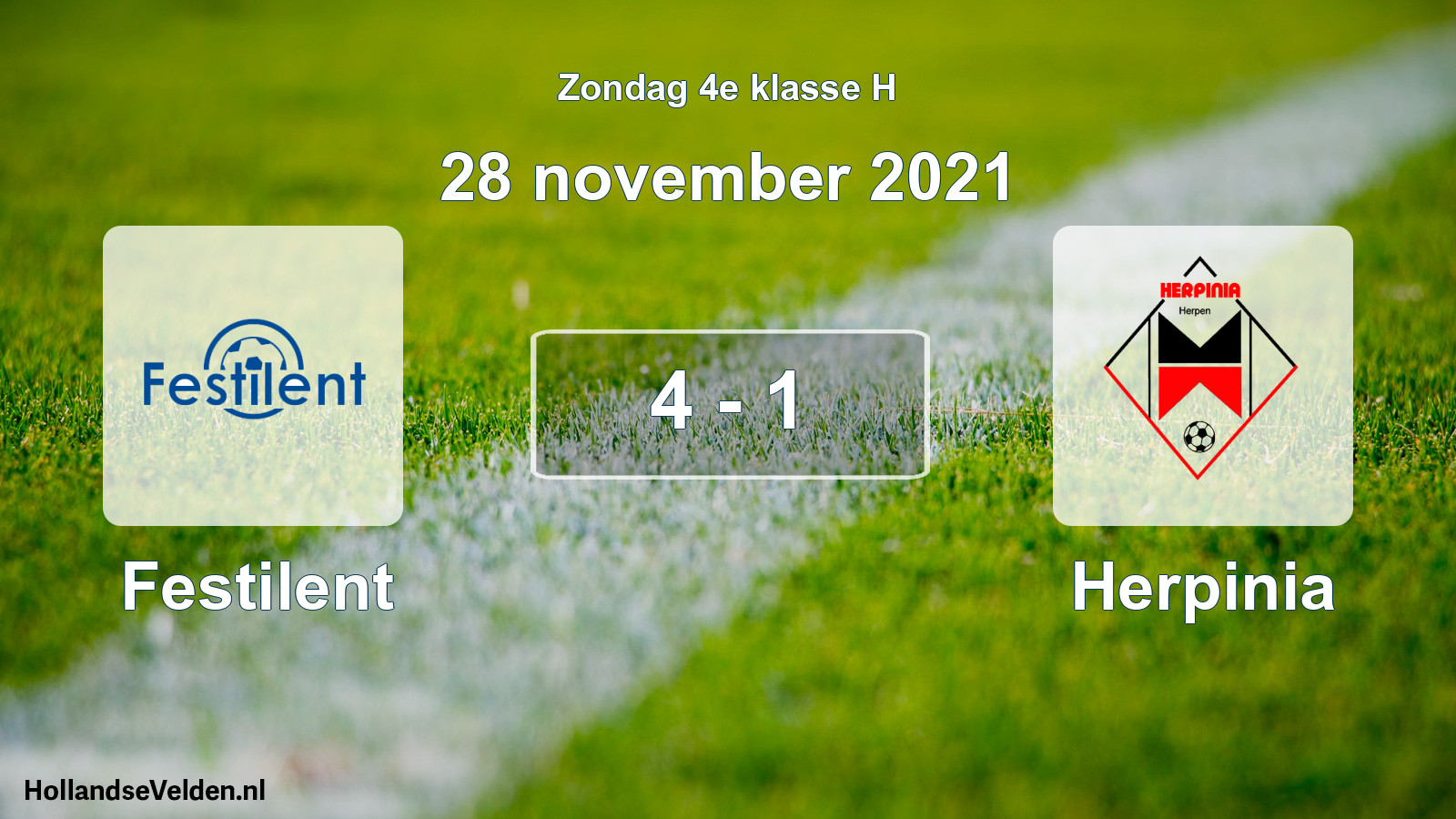 Total number of matches played: Festilent - Herpinia 4 - 1 (28 November 2021)