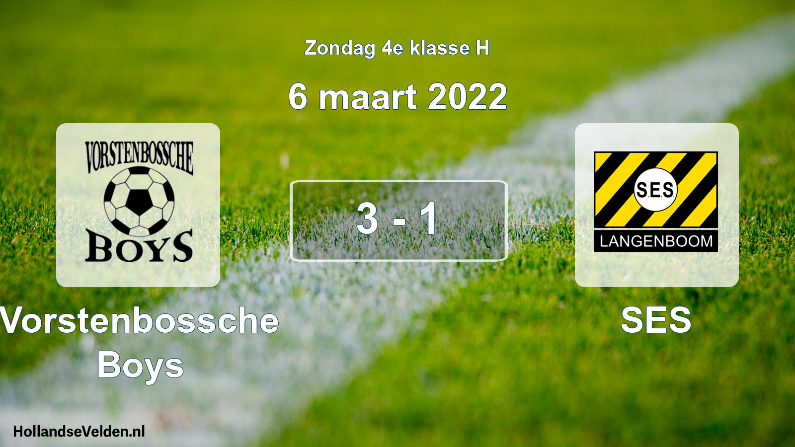 Total number of matches played: Vorstenbossche Boys - SES 3 - 1 (6 March 2022)