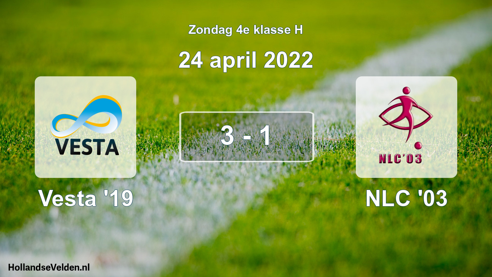 Total number of matches played: SSA Vesta '19 - NLC '03 3 - 1 (24 April 2022)