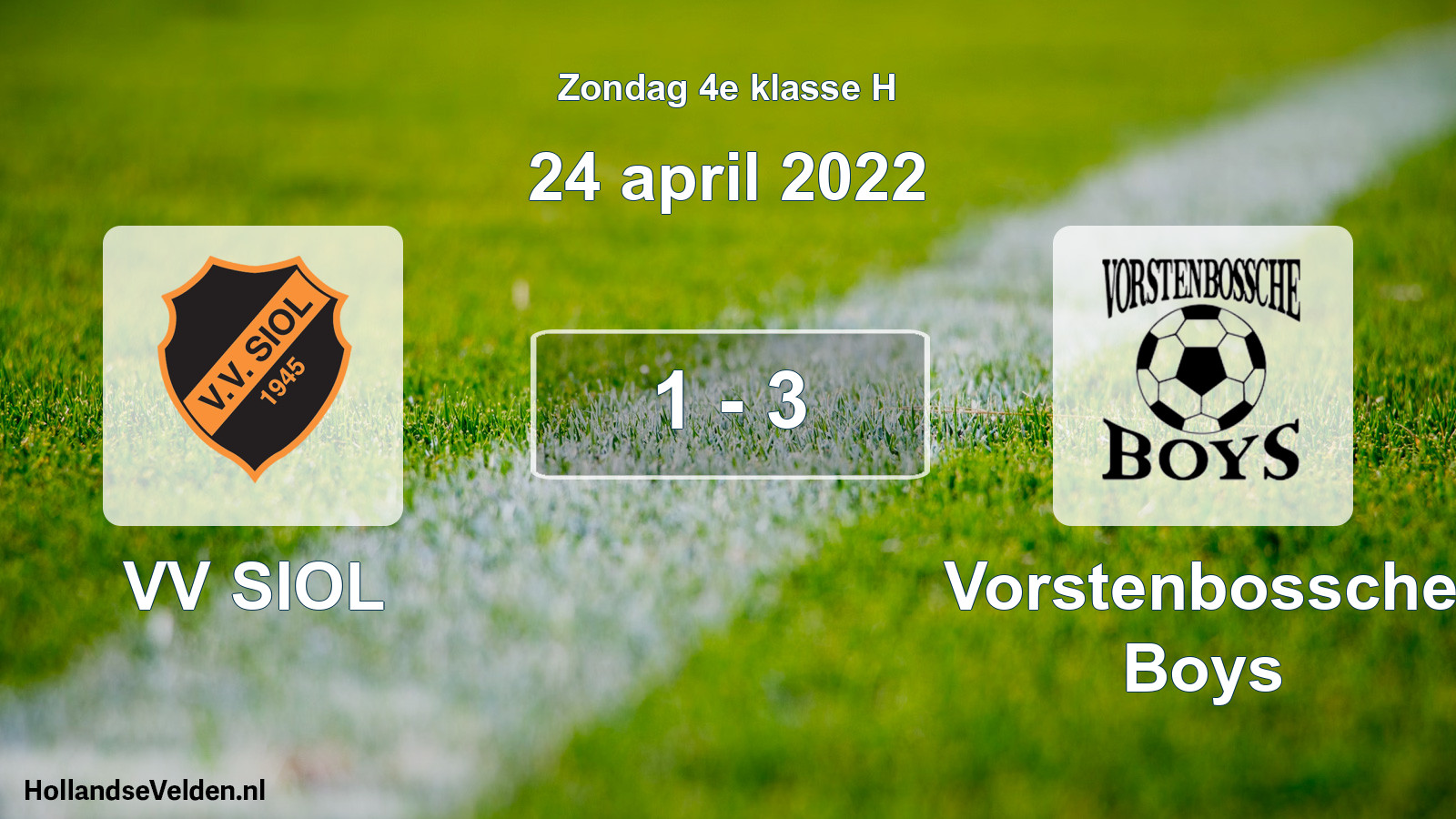 Total number of matches played: VV SIOL - Vorstenbossche Boys 1 - 3 (24 April 2022)