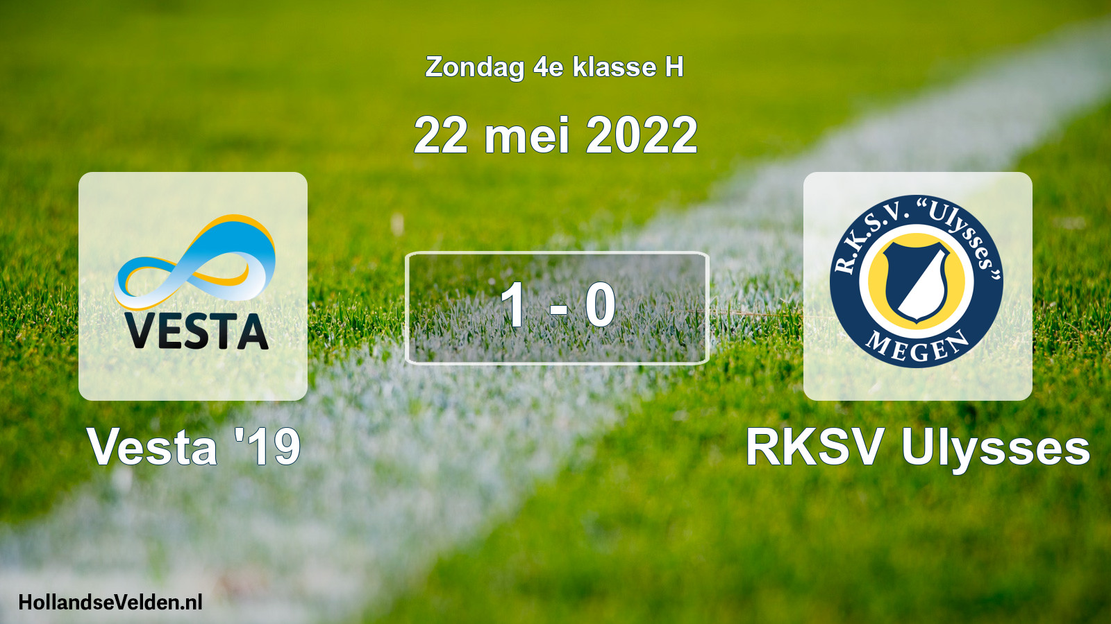 Total number of matches played: SSA Vesta '19 - RKSV Ulysses 1 - 0 (22 May 2022)