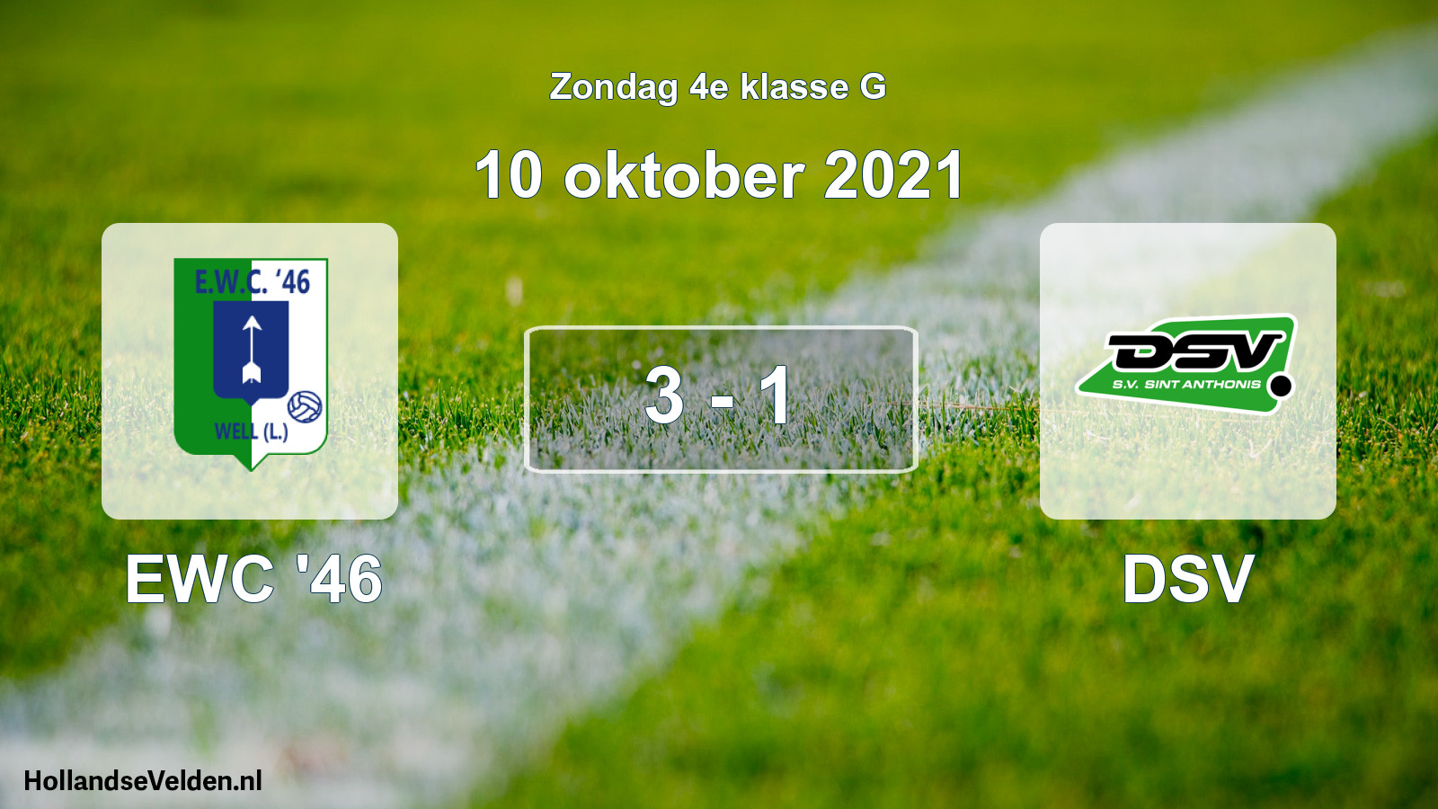 Total number of matches played: EWC '46 - DSV 3 - 1 (10 October 2021)