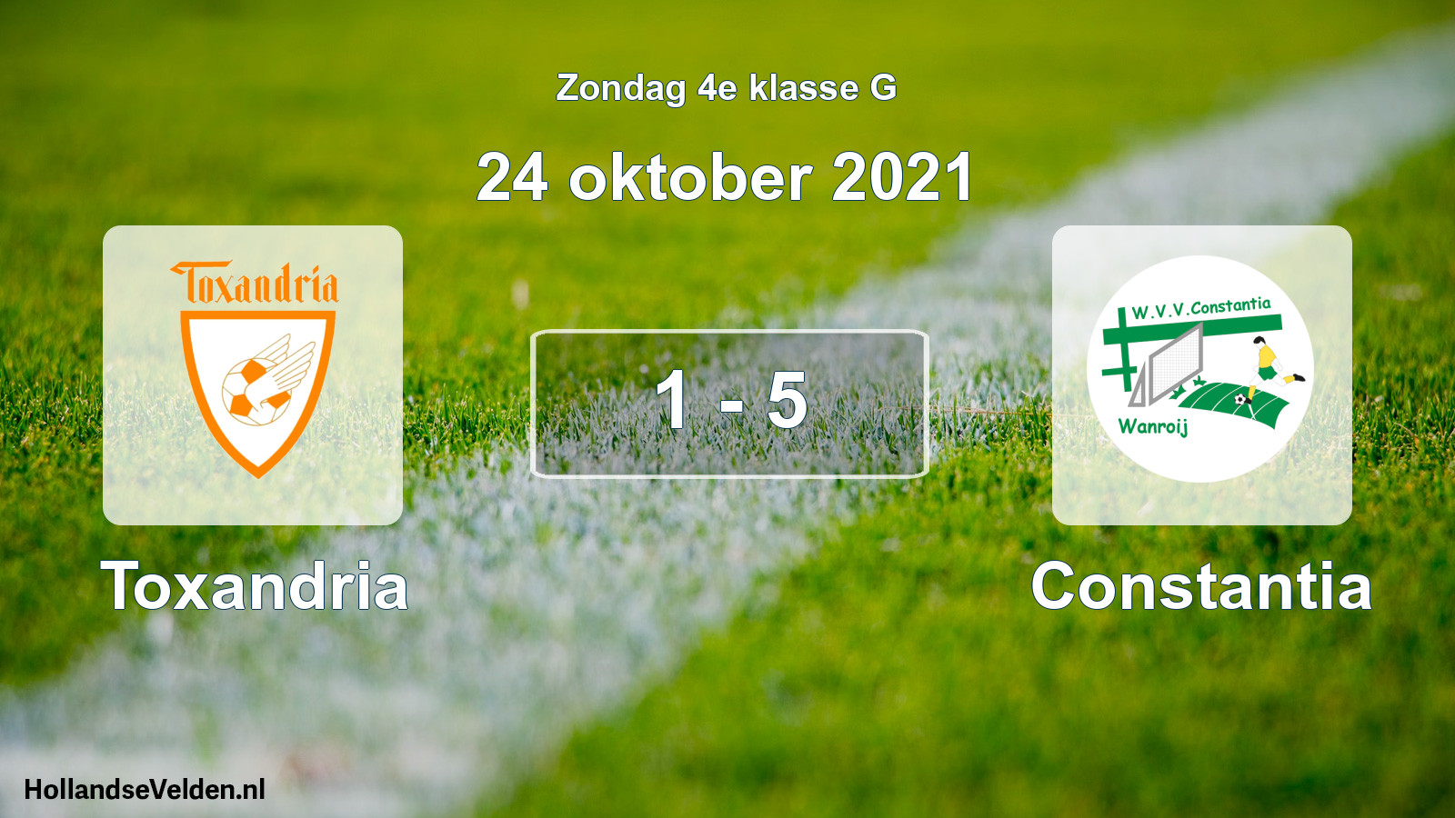 Gespeelde wedstrijd: Toxandria - Constantia 1 - 5 (24 oktober 2021)