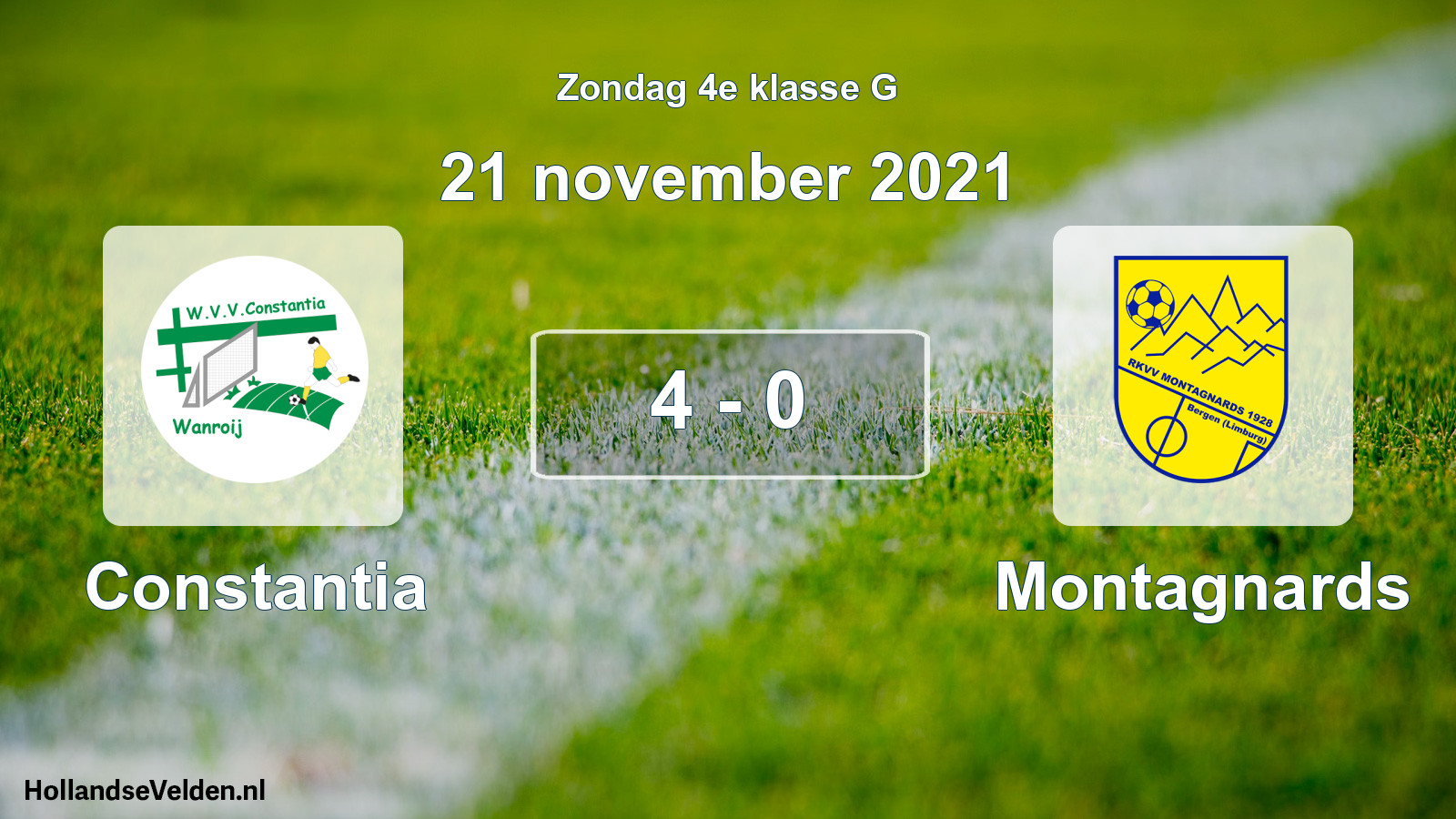 Total number of matches played: Constantia - Montagnards 4 - 0 (21 November 2021)