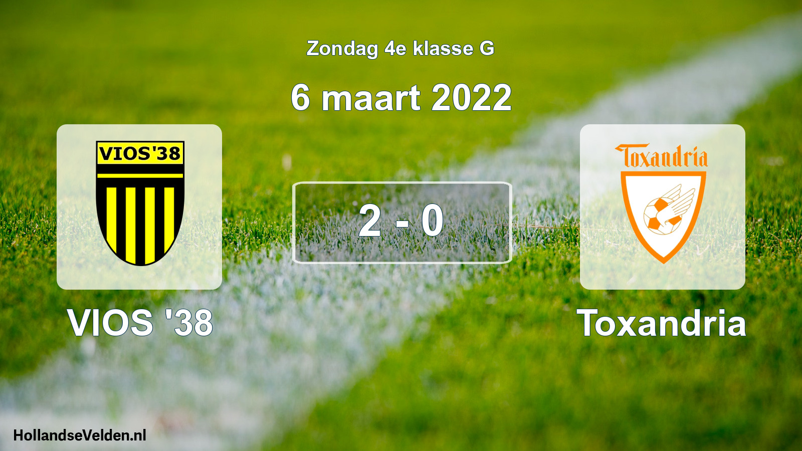 Total number of matches played: VIOS '38 - Toxandria 2 - 0 (6 March 2022)
