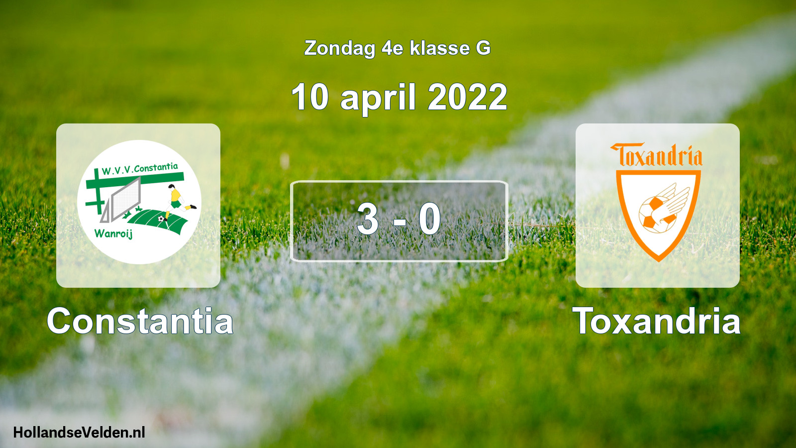 Total number of matches played: Constantia - Toxandria 3 - 0 (10 April 2022)