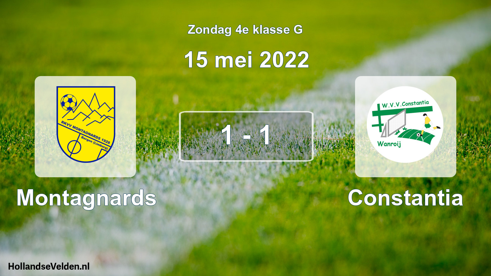 Total number of matches played: Montagnards - Constantia 1 - 1 (15 May 2022)