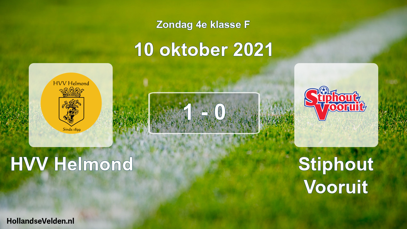 Total number of matches played: HVV Helmond - Stiphout Vooruit 1 - 0 (10 October 2021)
