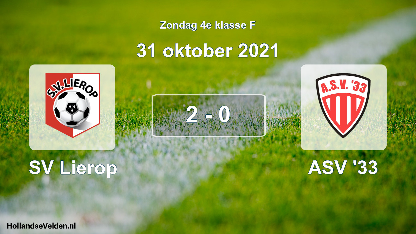 Total number of matches played: SV Lierop - ASV '33 2 - 0 (31 October 2021)