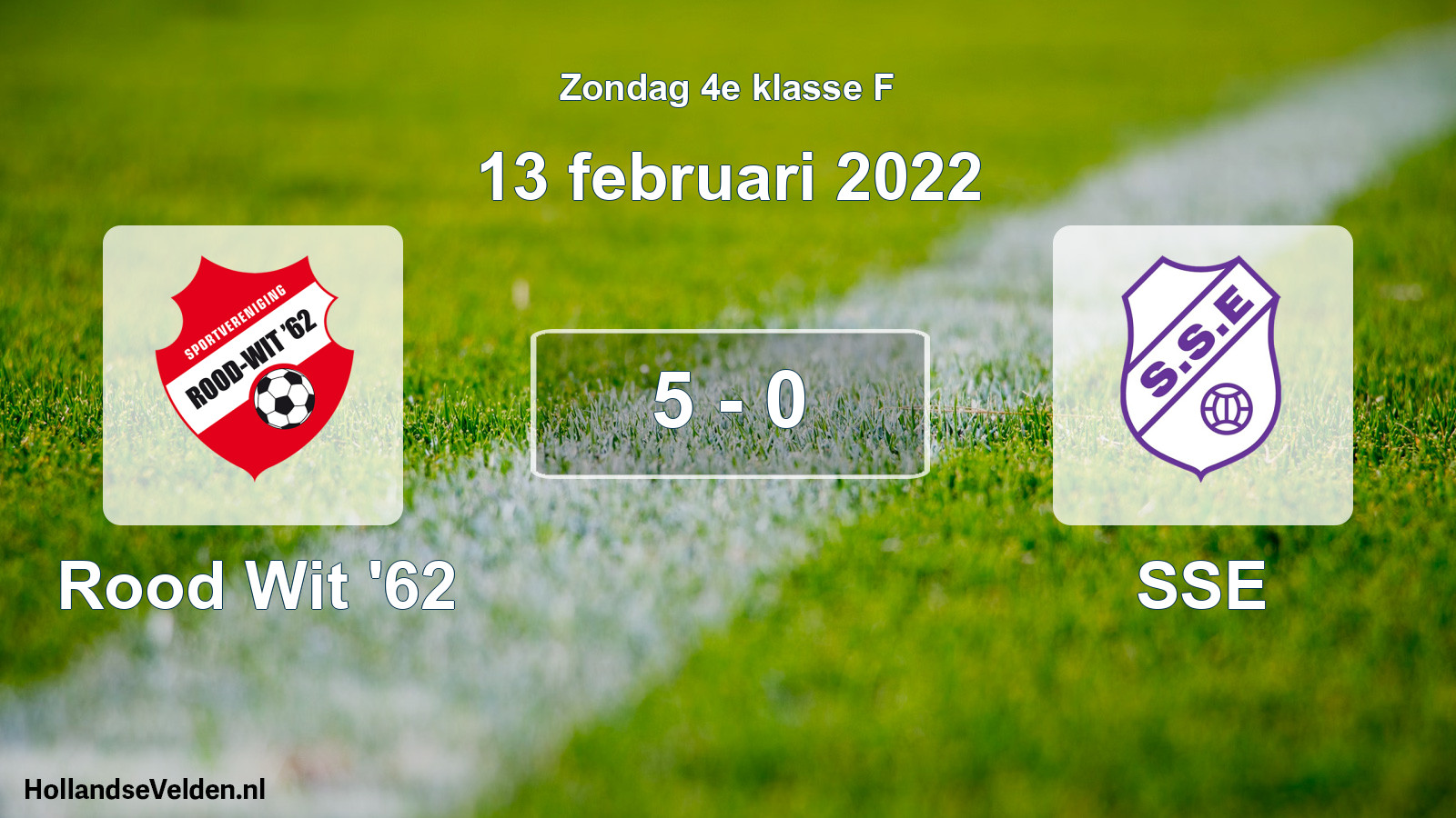 Total number of matches played: Rood Wit '62 - SSE 5 - 0 (13 February 2022)