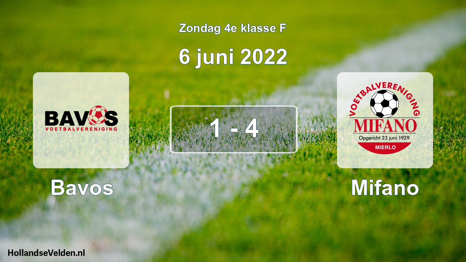 Total number of matches played: Bavos - Mifano 1 - 4 (6 June 2022)