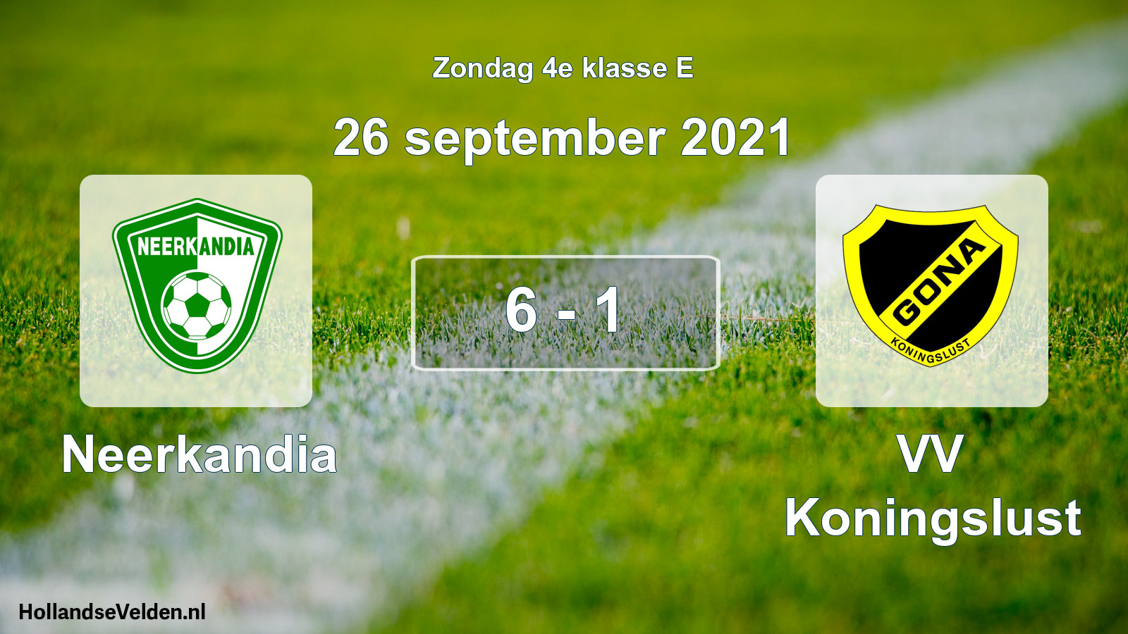 Total number of matches played: Neerkandia - VV Koningslust 6 - 1 (26 September 2021)