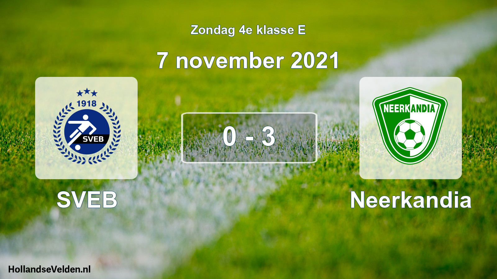 Total number of matches played: SVEB - Neerkandia 0 - 3 (7 November 2021)
