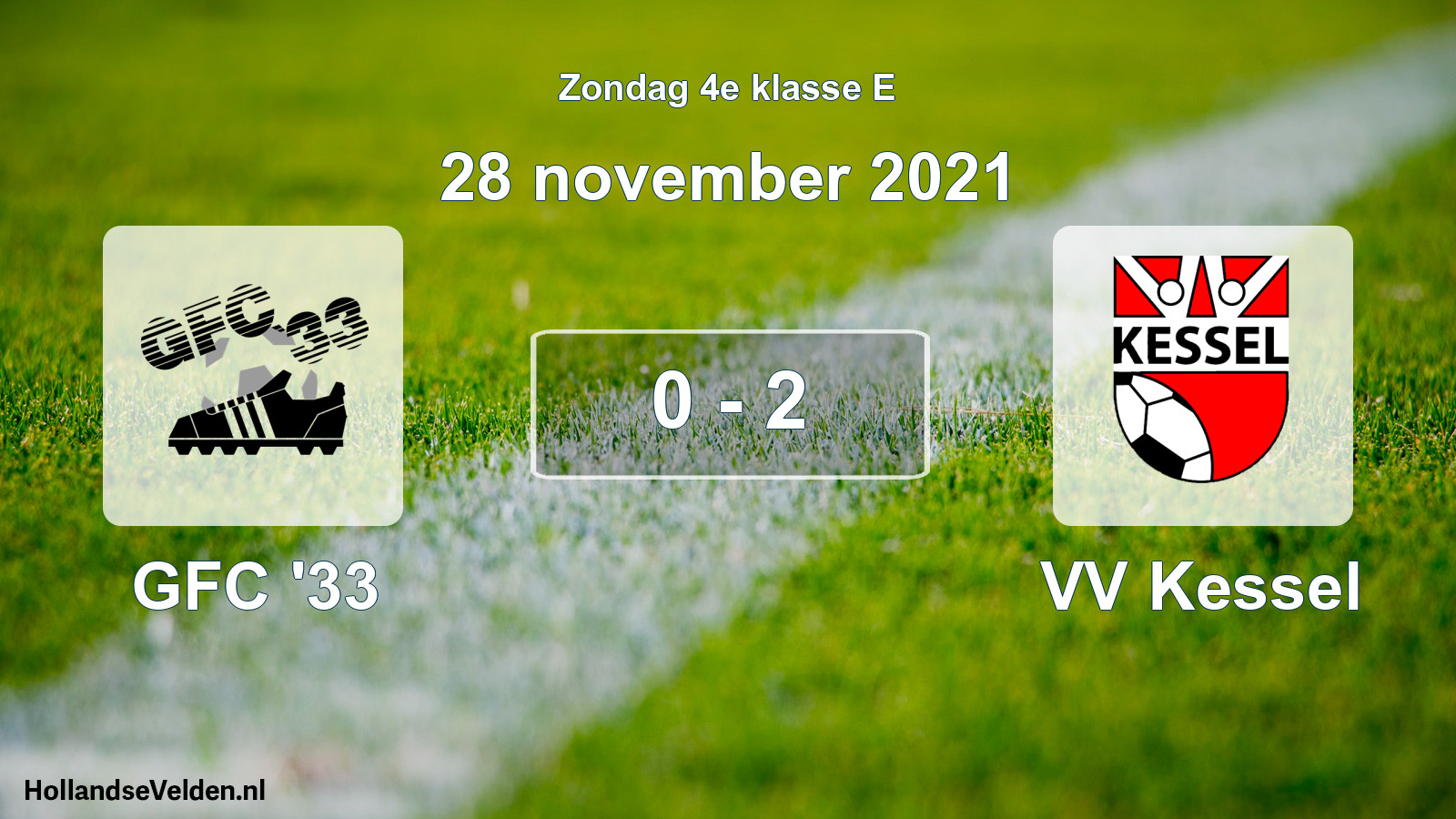 Total number of matches played: GFC '33 - VV Kessel 0 - 2 (28 November 2021)