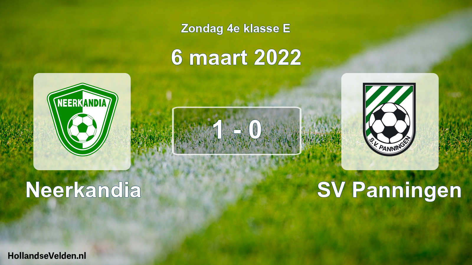 Total number of matches played: Neerkandia - SV Panningen 1 - 0 (6 March 2022)